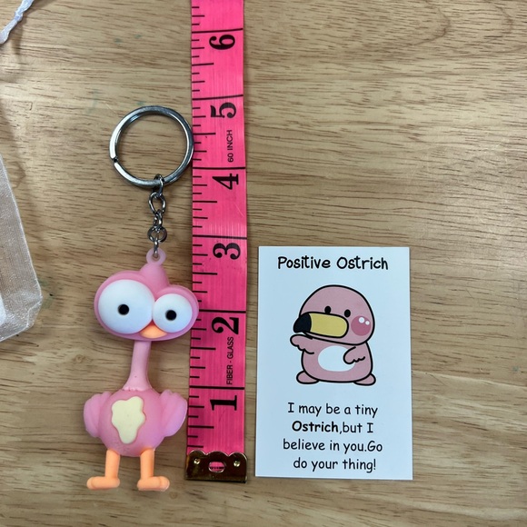 Pink Ostrich Keychain - Picture 2 of 2